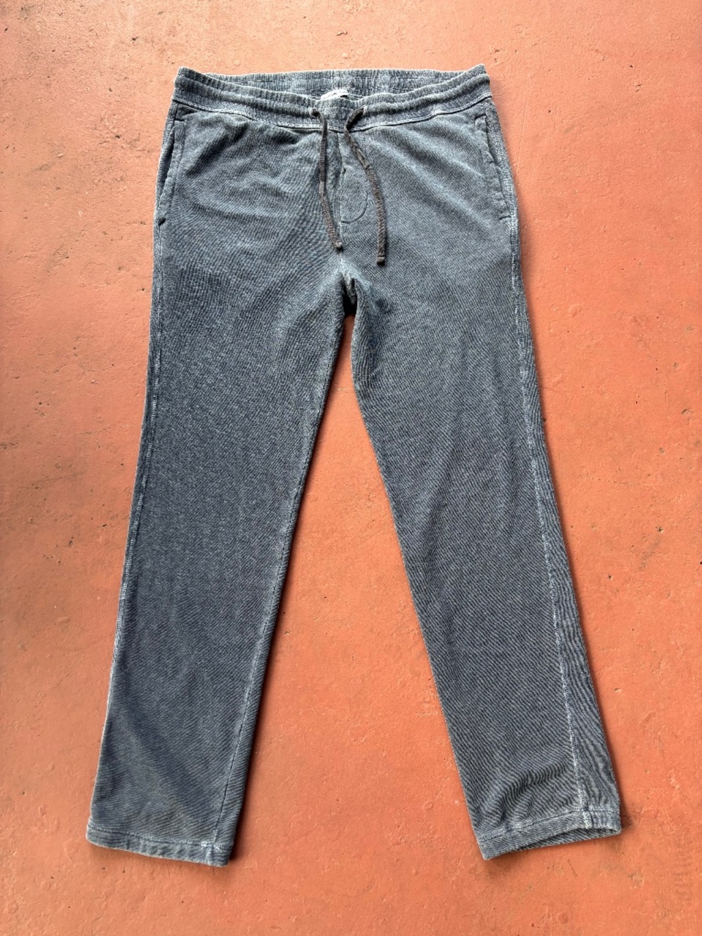 James Perse Vintage Fleece Sweatpants Size 3 L Mens Supima Cotton Deep pigment